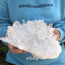 3.12LB Large Natural White Quartz Crystal Cluster Rough Specimen Healing Stone