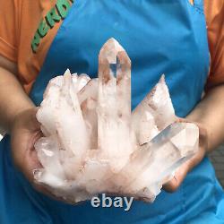 3.14LB Clear Natural Beautiful White QUARTZ Crystal Cluster Specimen DH998