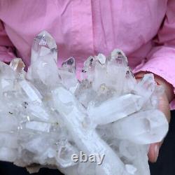 3.19LB Large Natural White Quartz Crystal Cluster Rough Specimen Healing Stone