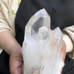3.1LB Natural White Clear Quartz Crystal Cluster Rough Healing Specimen