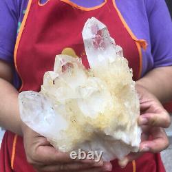3.21LB Natural White Clear Quartz Crystal Cluster Rough Healing Specimen