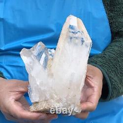3.21LBLarge Natural White Quartz Crystal Cluster Rough Specimen Healing Stone