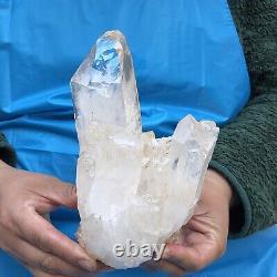3.21LBLarge Natural White Quartz Crystal Cluster Rough Specimen Healing Stone