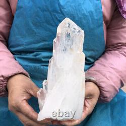 3.23LB Natural Transparent White Quartz Crystal Cluster Specimen Healing 1245