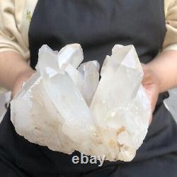 3.25LB Large Natural White Quartz Crystal Cluster Rough Specimen Healing Stone