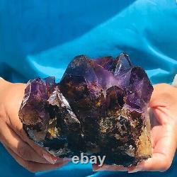3.25LB Natural Amethyst geode quartz cluster crystal specimen Healing