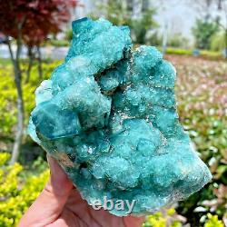 3.3 LB Superb Natural Fluorite Quartz Crystal Cluster Madagascar