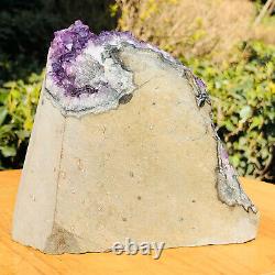 3.32LB Natural Amethyst geode quartz cluster crystal specimen Healing
