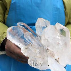 3.38LB Natural White Clear Quartz Crystal Cluster Rough Healing Specimen