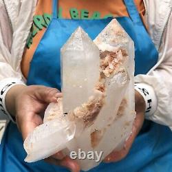 3.38LB Natural White Quartz Crystal Cluster Rough Specimen Healing Stone