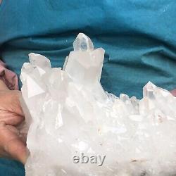 3.3LB Natural White Clear Quartz Crystal Cluster Rough Healing Specimen