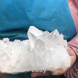3.3LB Natural White Clear Quartz Crystal Cluster Rough Healing Specimen