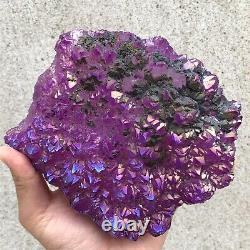 3.41LB natural purple cluster quartz crystal point mineral specimen gem XC475