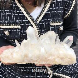 3.43LB Large Natural White Quartz Crystal Cluster Rough Specimen Healing Stone