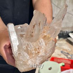 3.43lb Transparent, natural and beautiful white quartz crystal cluster