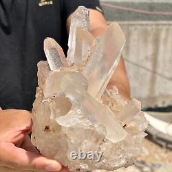 3.43lb Transparent, natural and beautiful white quartz crystal cluster