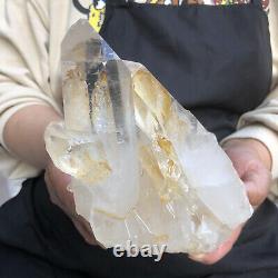 3.47LB Natural White Clear Quartz Crystal Cluster Rough Healing Specimen