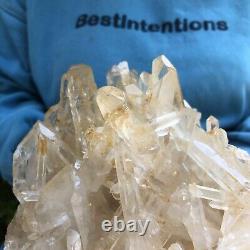 3.54LB Natural Clear Quartz Cluster Crystal Cluster Mineral Specimen Heals 239
