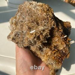 3.59LB Natural Rare Beautiful Yellow QUARTZ Crystal Cluster Mineral Specimen N03