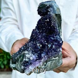 3.5LB Natural amethyst quartz crystal cluster mineral specimen reiki healing