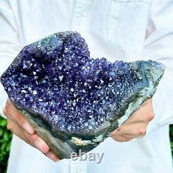 3.5LB Natural amethyst quartz crystal cluster mineral specimen reiki healing