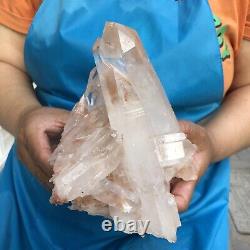 3.67LB Natural White Clear Quartz Crystal Cluster Rough Healing Specimen