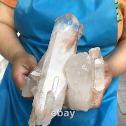 3.67LB Natural White Clear Quartz Crystal Cluster Rough Healing Specimen