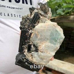 3.6LB Natural Raw Black Tourmaline Quartz Crystal Cluster Rough Mineral Specimen