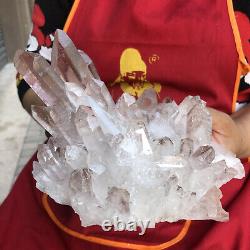 3.71LB Natural Clear Quartz Cluster Crystal Cluster Mineral Specimen Heals 518