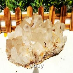 3.82LB Natural white crystal cluster single point mineral specimen Reiki Healing