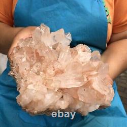 3.89LB Natural Clear Quartz Cluster Crystal Cluster Mineral Specimen Heals 455