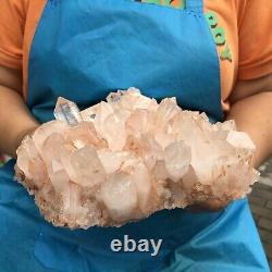 3.89LB Natural Clear Quartz Cluster Crystal Cluster Mineral Specimen Heals 455