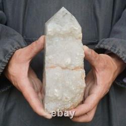 3.8LB 7.3 Natural Agate Carnelian Quartz Crystal Cluster Tower Geode Healing