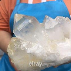 3.91LB Natural White Quartz Crystal Cluster Rough Specimen Healing Stone