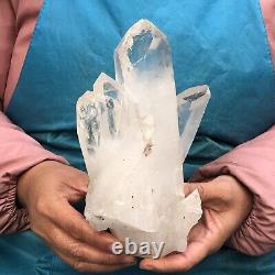 3.93LB Natural Transparent White Quartz Crystal Cluster Specimen Healing 310