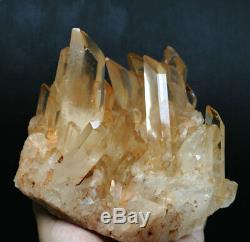 3.95lb Natural Pink Clear Quartz Crystal Cluster Point Healing Mineral Specimen