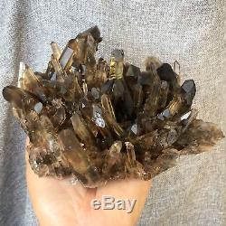 3.96LB Natural smokey citrine quartz cluster crystal wand point healing PX4309