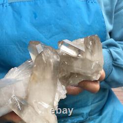 3.98LB Natural Clear Quartz Cluster Crystal Cluster Mineral Specimen Heals 1147