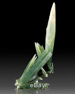 3 Jade Green PRASE QUARTZ Cluster withTerminated Crystals Serifos Greece for sale