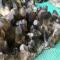 30.51LB Natural smokey quartz cluster specimen crystal healing S5671