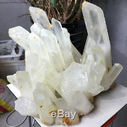 30.6lb Huge Natural Clear White Quartz Crystal Cluster Rough Healing Specimen