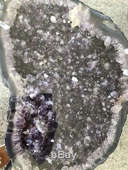 30 Amethyst TABLE Geode Quartz Crystal Cluster Cathedral Specimen Brazil