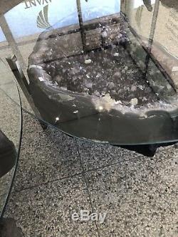 30 Amethyst TABLE Geode Quartz Crystal Cluster Cathedral Specimen Brazil