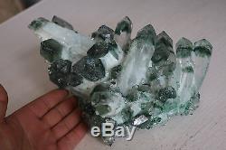 3010g Natural Green Ghost Quartz Crystal Cluster Specimen #01