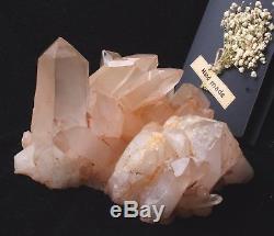 3016g Natural Clear Orange Skin Quartz Crystal Cluster Healing Mineral Specimen