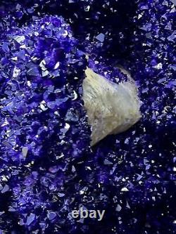 3036LB Natural Amethyst Geode Quartz Cluster Crystal Specimen reiki +Stand