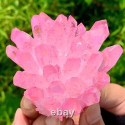 304G Newly Discovered pink Phantom Quartz Crystal Cluster Mineral Samples