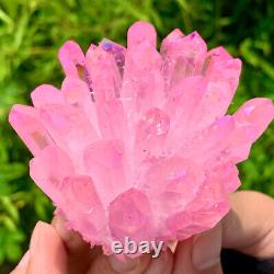 304G Newly Discovered pink Phantom Quartz Crystal Cluster Mineral Samples