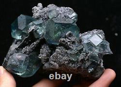 306.6g Green Blue FLUORITE Quartz Crystal Cluster Mineral Specimen