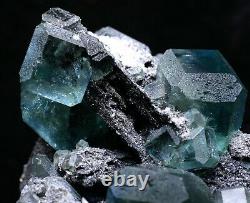 306.6g Green Blue FLUORITE Quartz Crystal Cluster Mineral Specimen